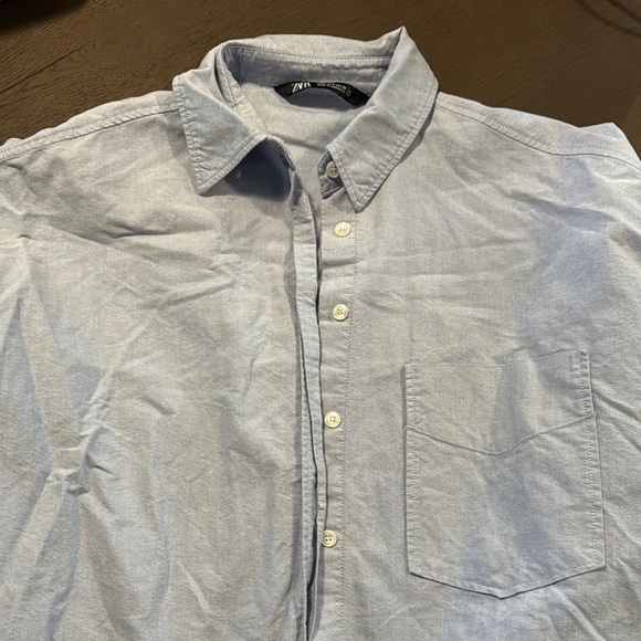 Zara oversized Blue Casual Button Down Shirt - Picture 1 of 4